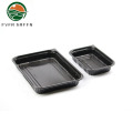 Black Anti-Fog Disposable Plastic Frozen Meat Pie Containers